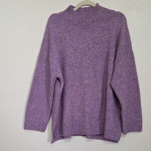Well Worn Lavender Mock Neck Sweater